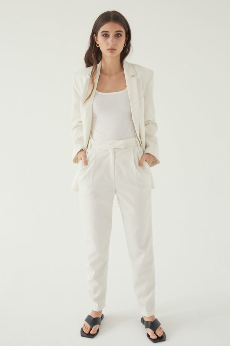 High Waisted Pleated Trouser: image 1
