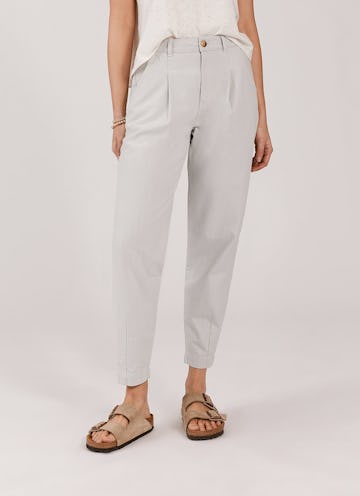 Leighton Pleated Denim Pants: image 1