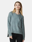 Women's Crewneck Pocket Front Sweater in Fall Sage: image 1