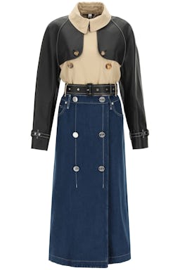 Burberry Denim Trench Coat With Inserts: image 1