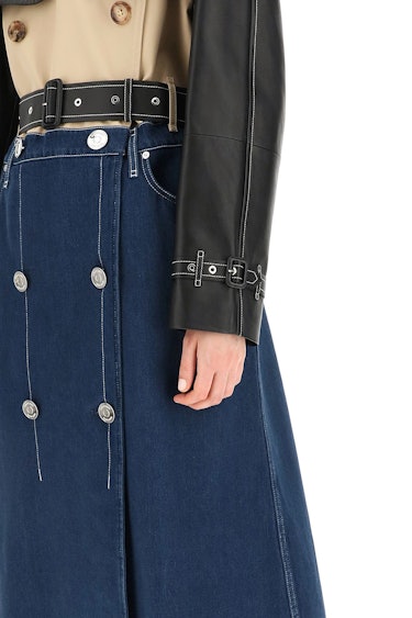 Burberry Denim Trench Coat With Inserts: additional image