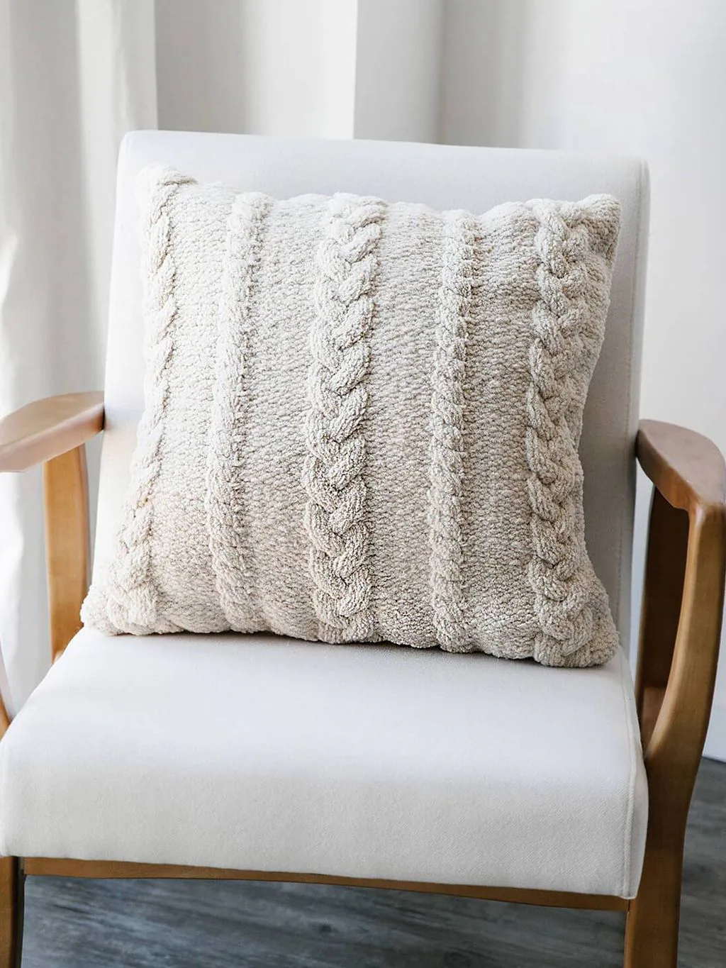 braided throw pillow