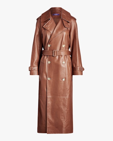 Callahan Leather Trench Coat: image 1