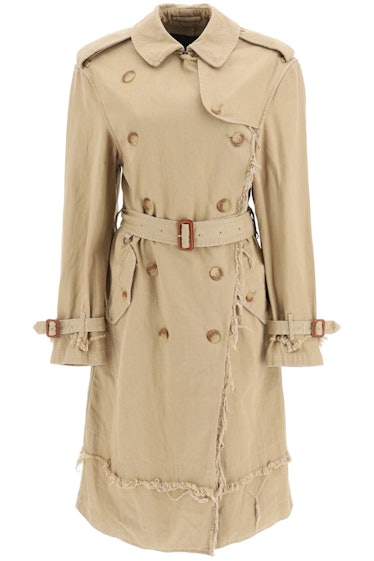 R13 Shredded Trench Coat With Frayed Edges: image 1