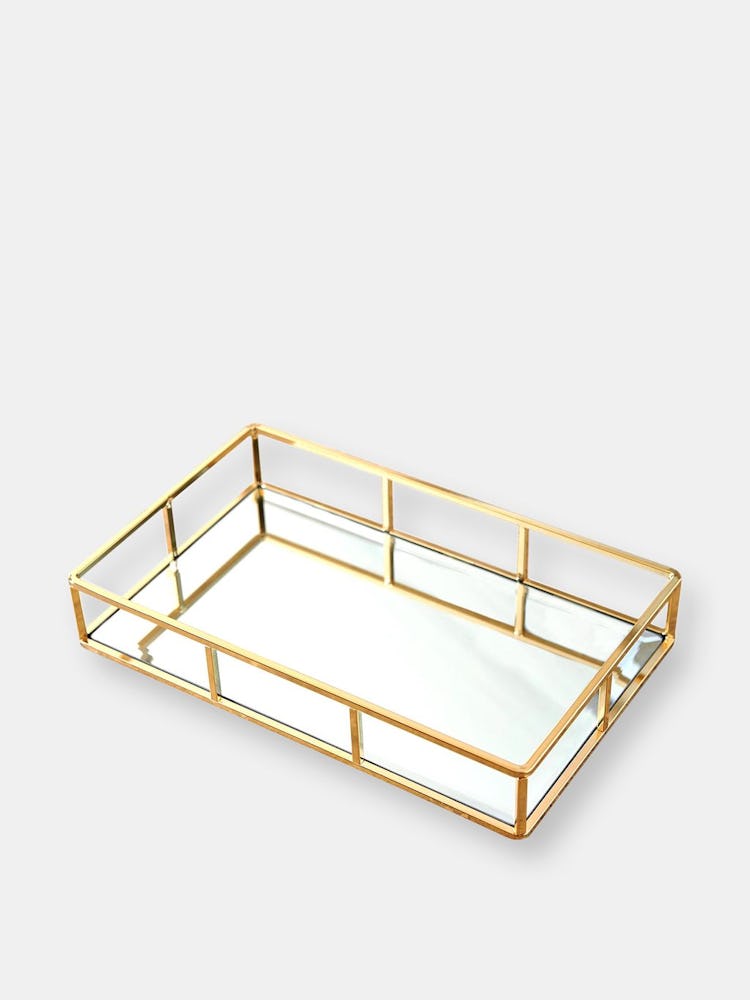 PuTwo Gold Mirror Vanity Tray: image 1