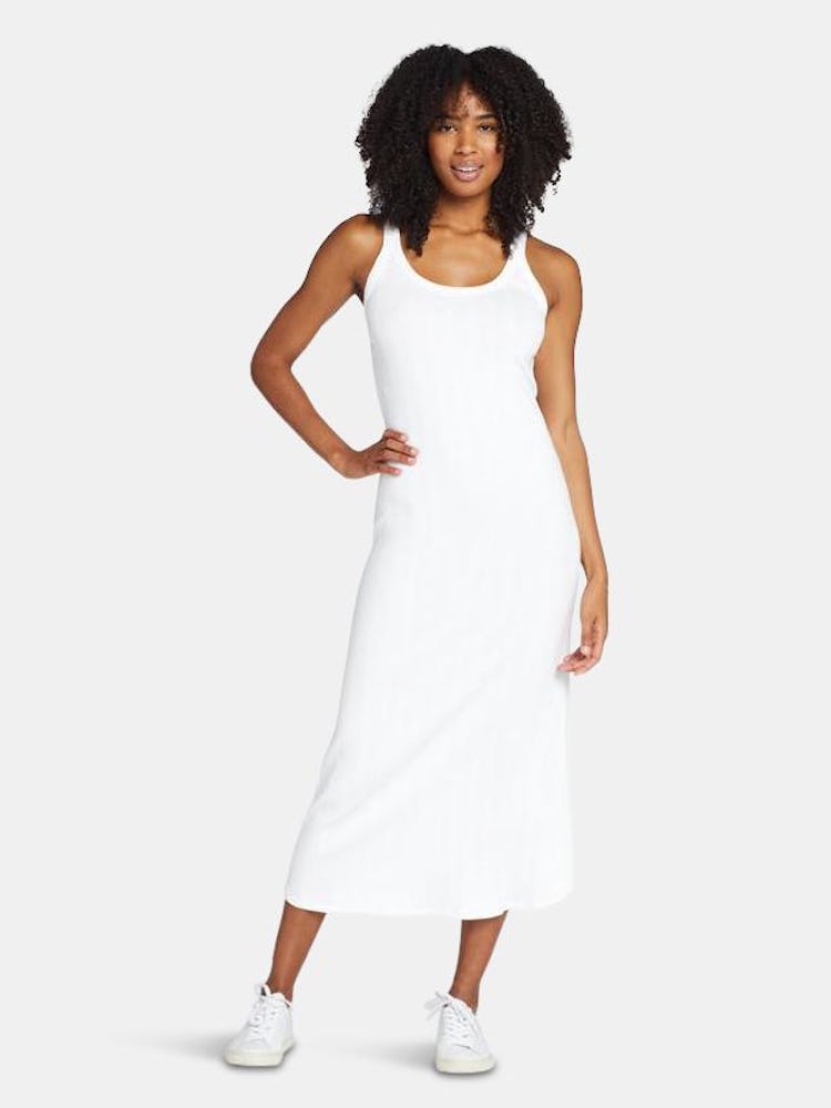 West Dress - White Organic Rib: additional image