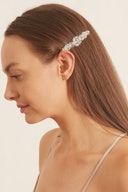 Large Flower Hair Clip in Clear: additional image