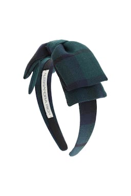 Alessandra Rich Tartan Headband With Bow: additional image