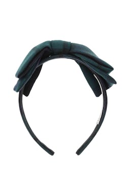 Alessandra Rich Tartan Headband With Bow: additional image