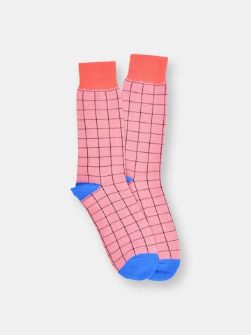 Coral Window-Pane Socks: image 1