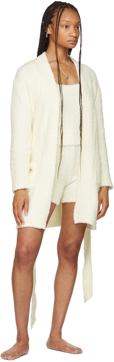 Off-White Cozy Knit Short Robe: additional image