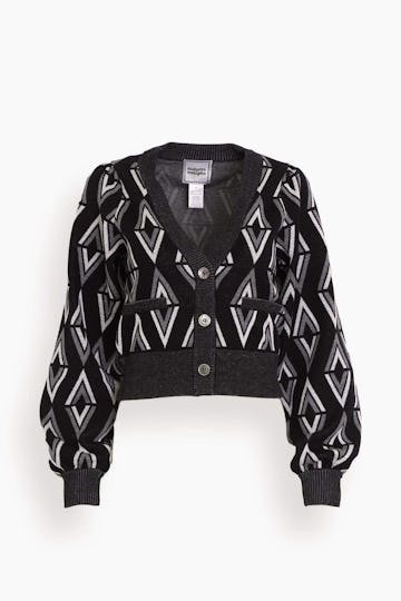 Anabella Cardigan in Black/Grey/White: image 1