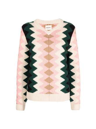 Nessa ZigZag Cashmere V-Neck Sweater: image 1