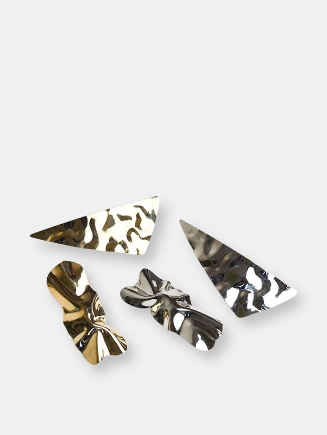 Crinkle Triangle Metal Clip: additional image
