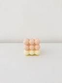 Atom Cube Candle - Peach/Pale Yellow: additional image