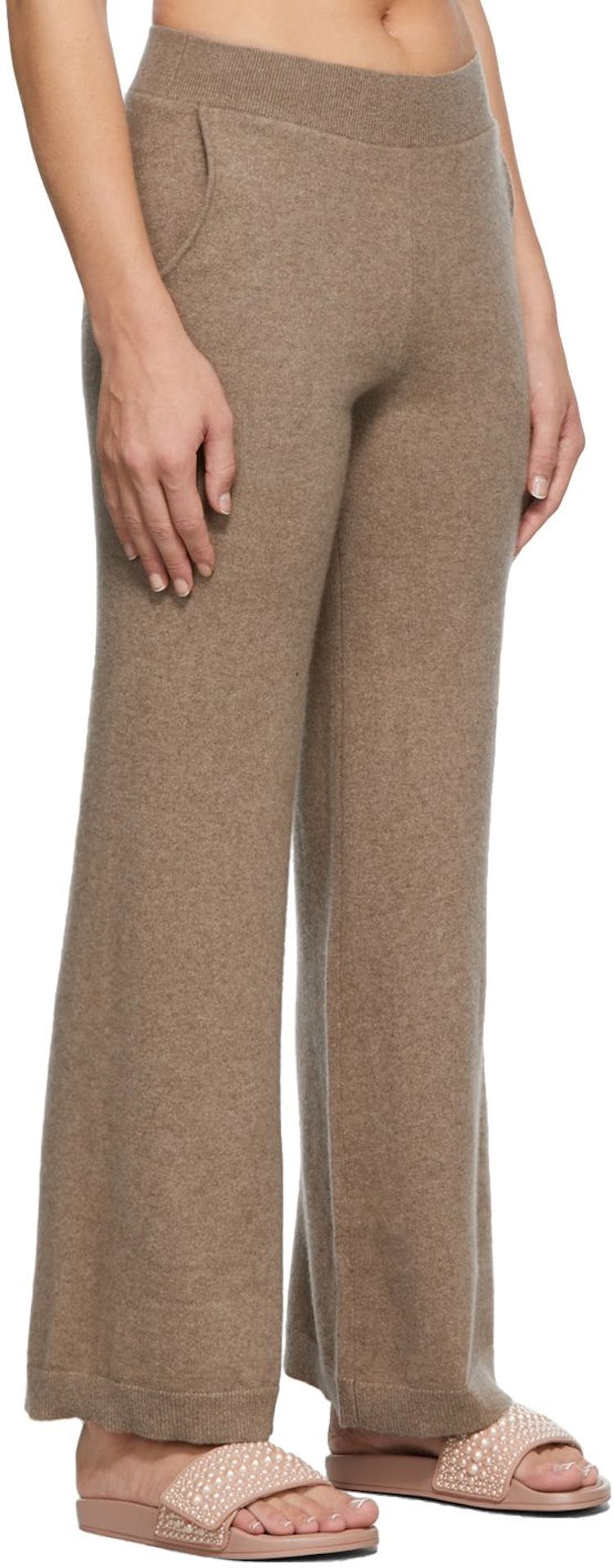 Beige Cashmere Lounge Pants: additional image