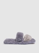 Sally 2 Strap Slipper Faux Fur: additional image