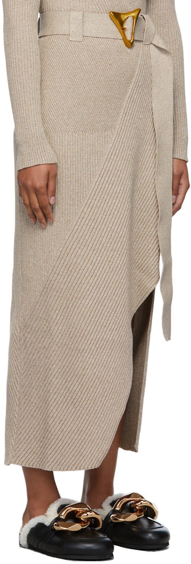 Beige Darla Mid-Length Skirt: additional image