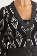 Anabella Cardigan in Black/Grey/White: additional image