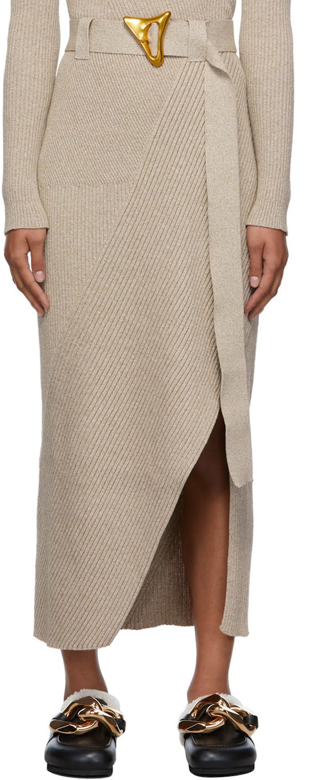 Beige Darla Mid-Length Skirt: image 1