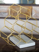 Gold Honeycomb Wine Rack: additional image