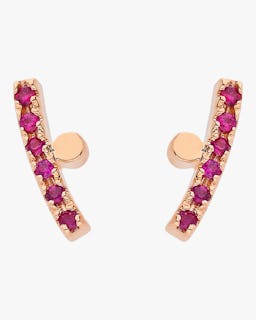 Curved Ruby Studs: image 1