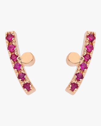 Curved Ruby Studs: image 1