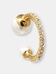 Crystal Ear Cuff w/ Pearls: image 1