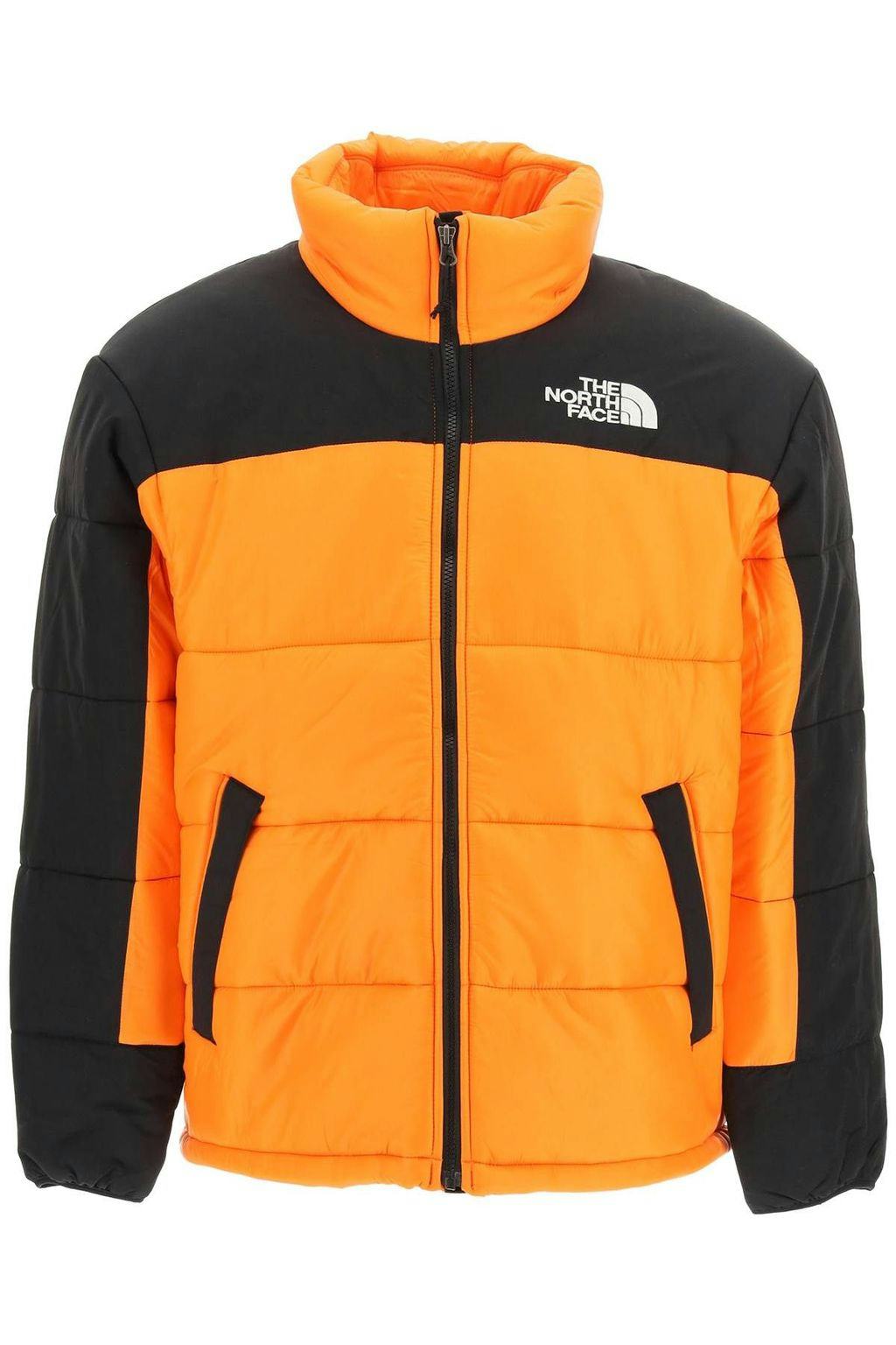 orange north face vest