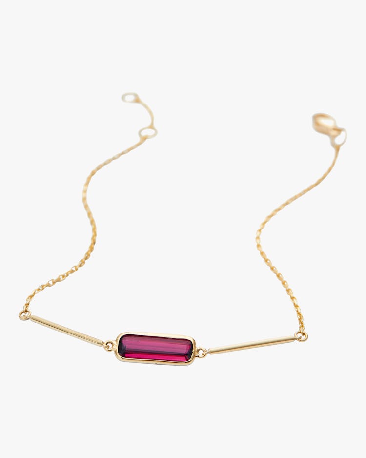 Rubellite Bar Bracelet: image 1