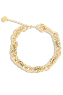 Hibiscus Flora Link Necklace in Gold: image 1