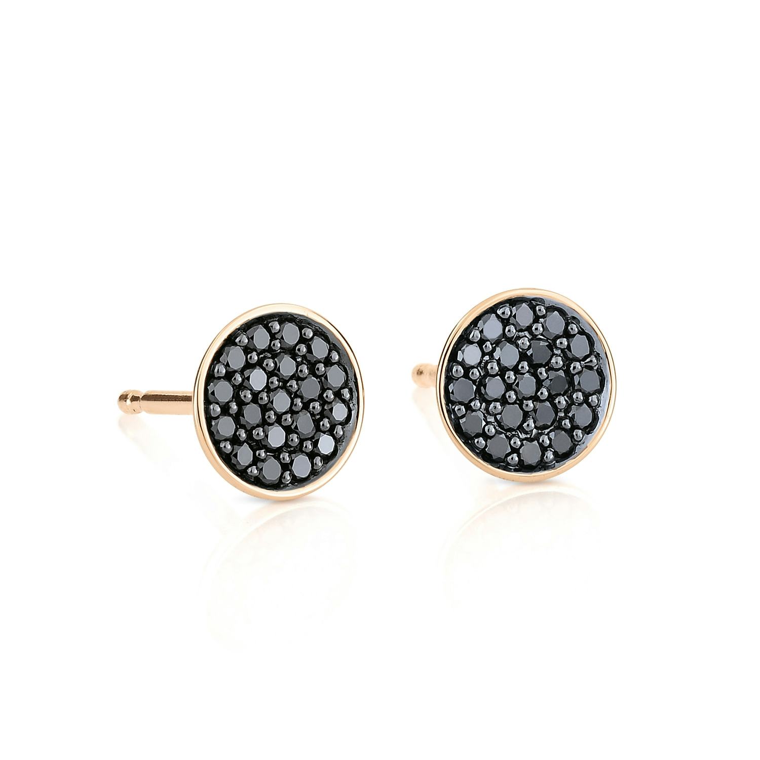 black diamond sequin studs: image 1