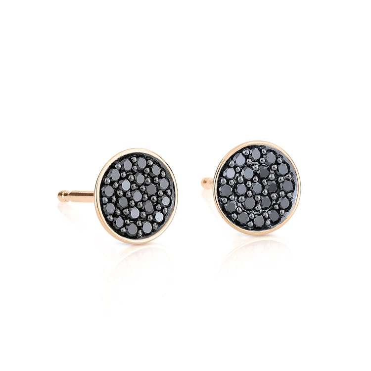 black diamond sequin studs: image 1