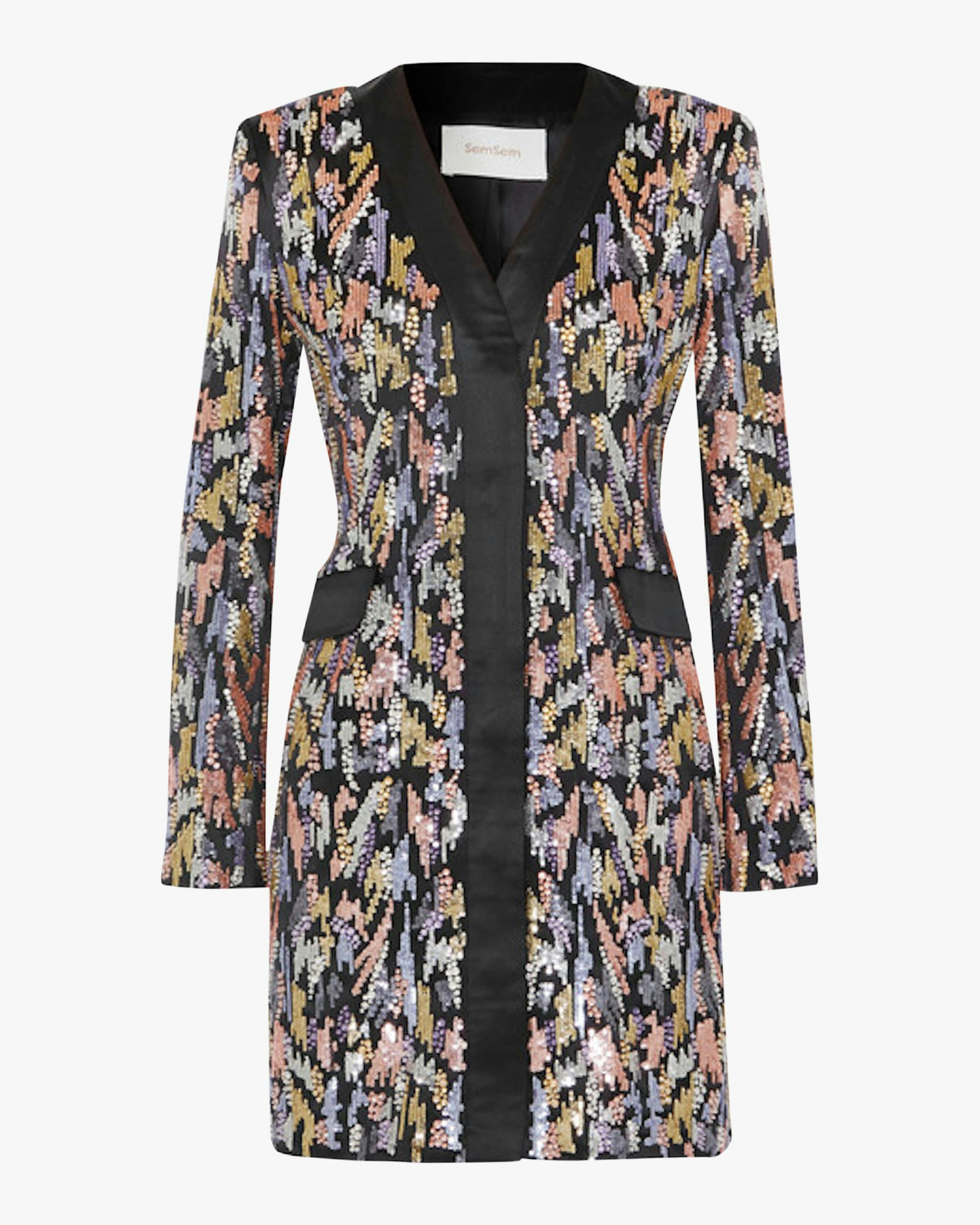 Sequin Blazer Dress: image 1