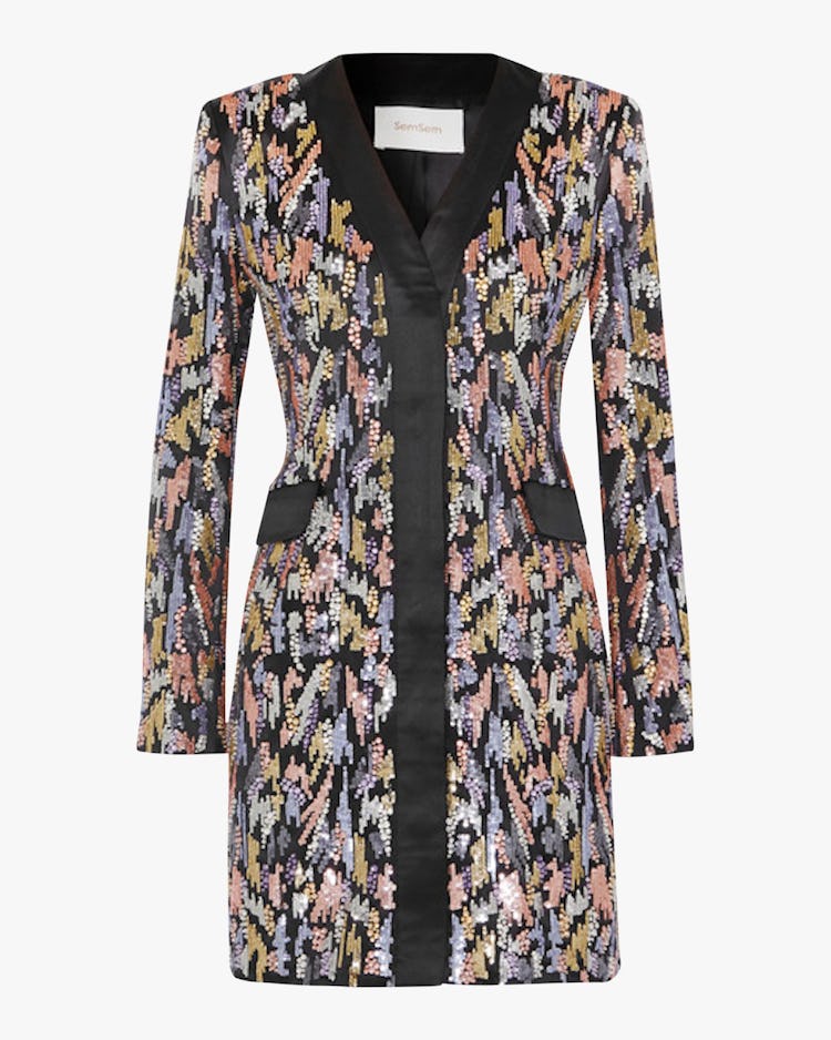 Sequin Blazer Dress: image 1