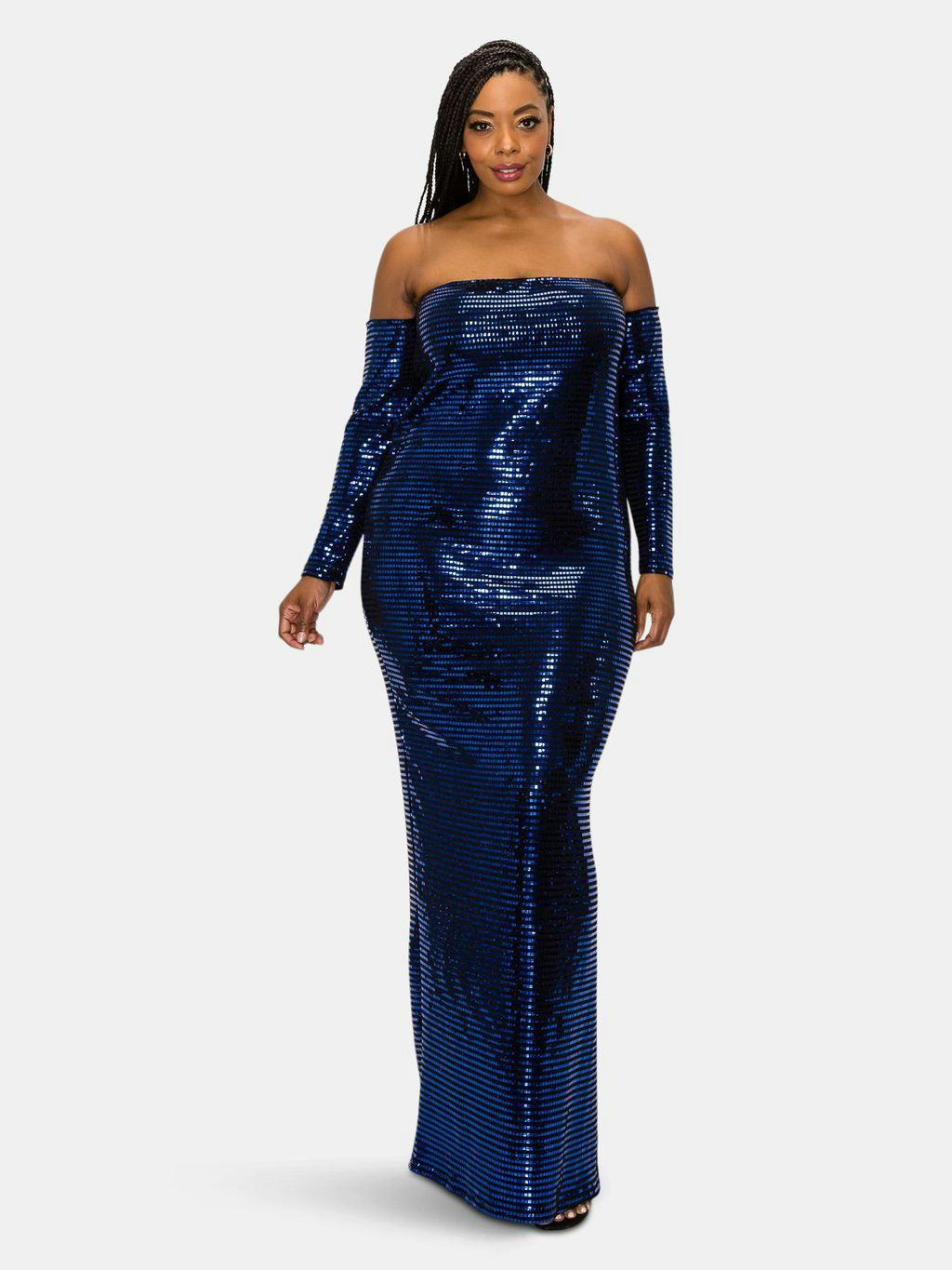 Royal Sequin Embellished Tube Dress: image 1