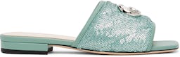 Green Sequin GG Slides: image 1