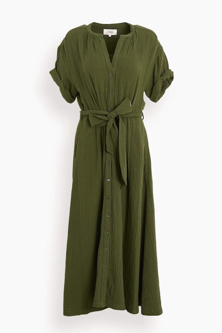 Cate Dress in Olive Surplus: image 1