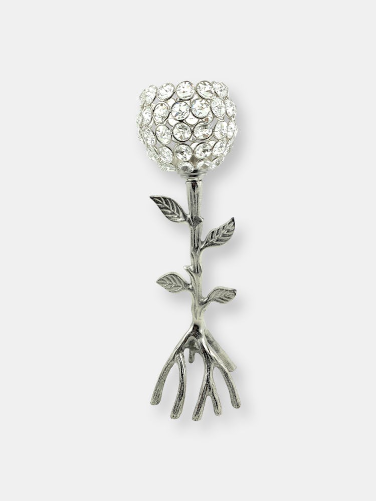 Silver Tree Hurricane Candle Holder: image 1