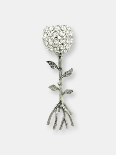 Silver Tree Hurricane Candle Holder: additional image