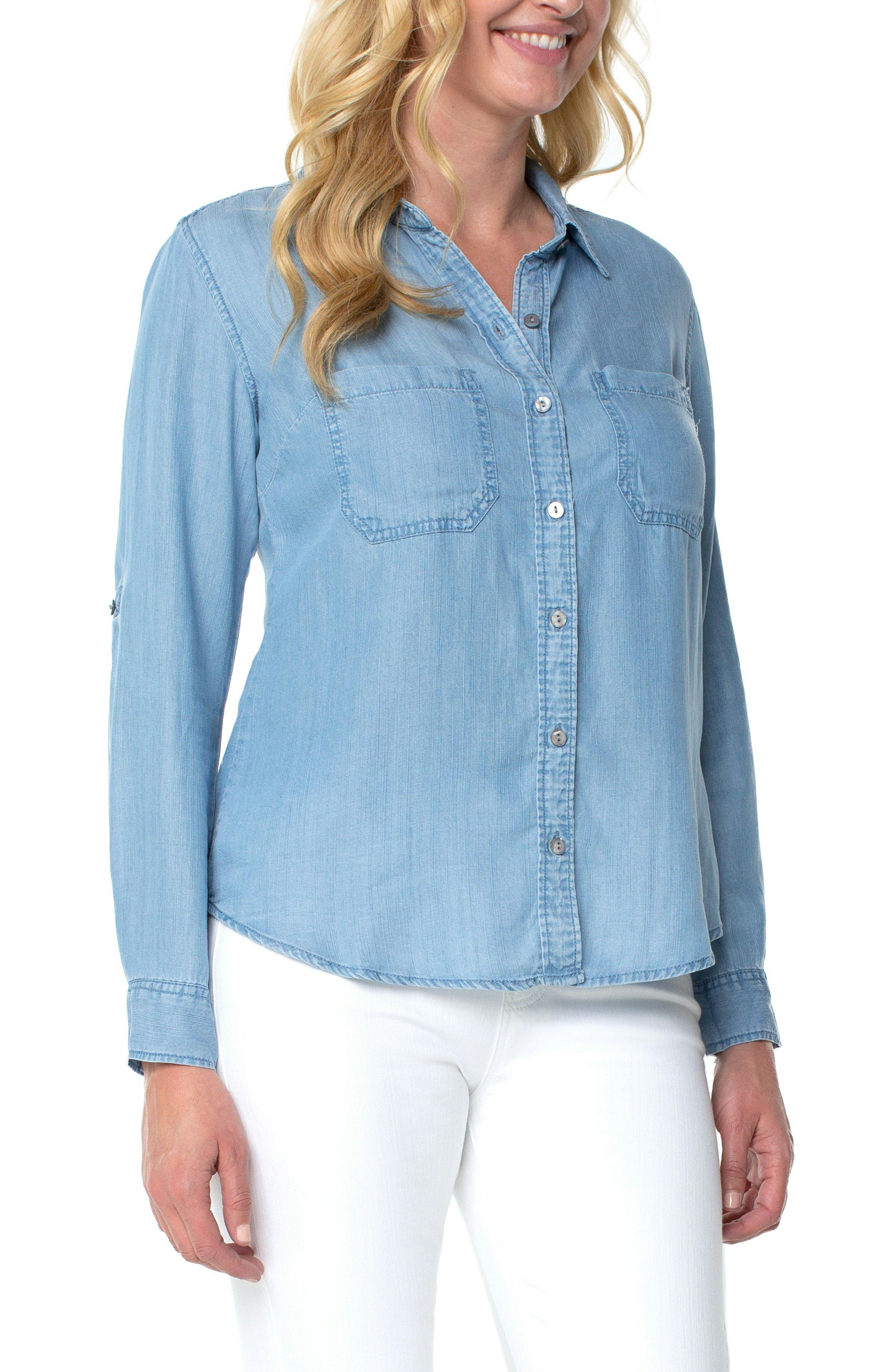 ROLLED SLEEVE BUTTON DOWN SHIRT: image 1