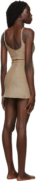 Beige Terry Slip Dress: additional image