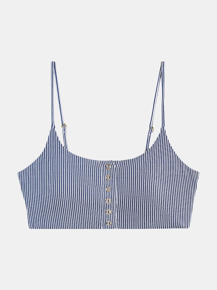 Veronica Striped Rib Bikini Top: image 1