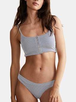Veronica Striped Rib Bikini Top: additional image