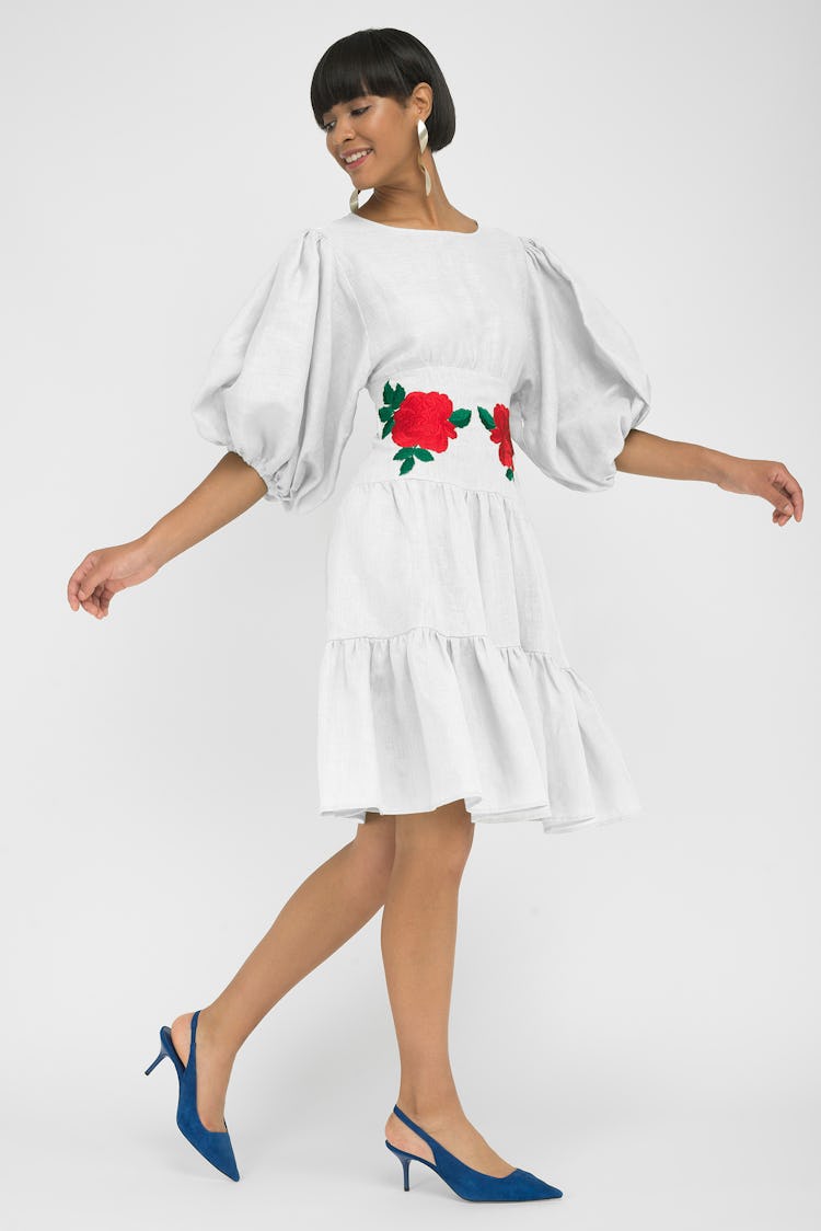 FANM MON SALDA Linen Knee Length Dress: additional image