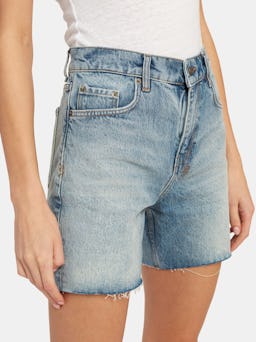 Racer High Rise Cutoff Shorts: additional image