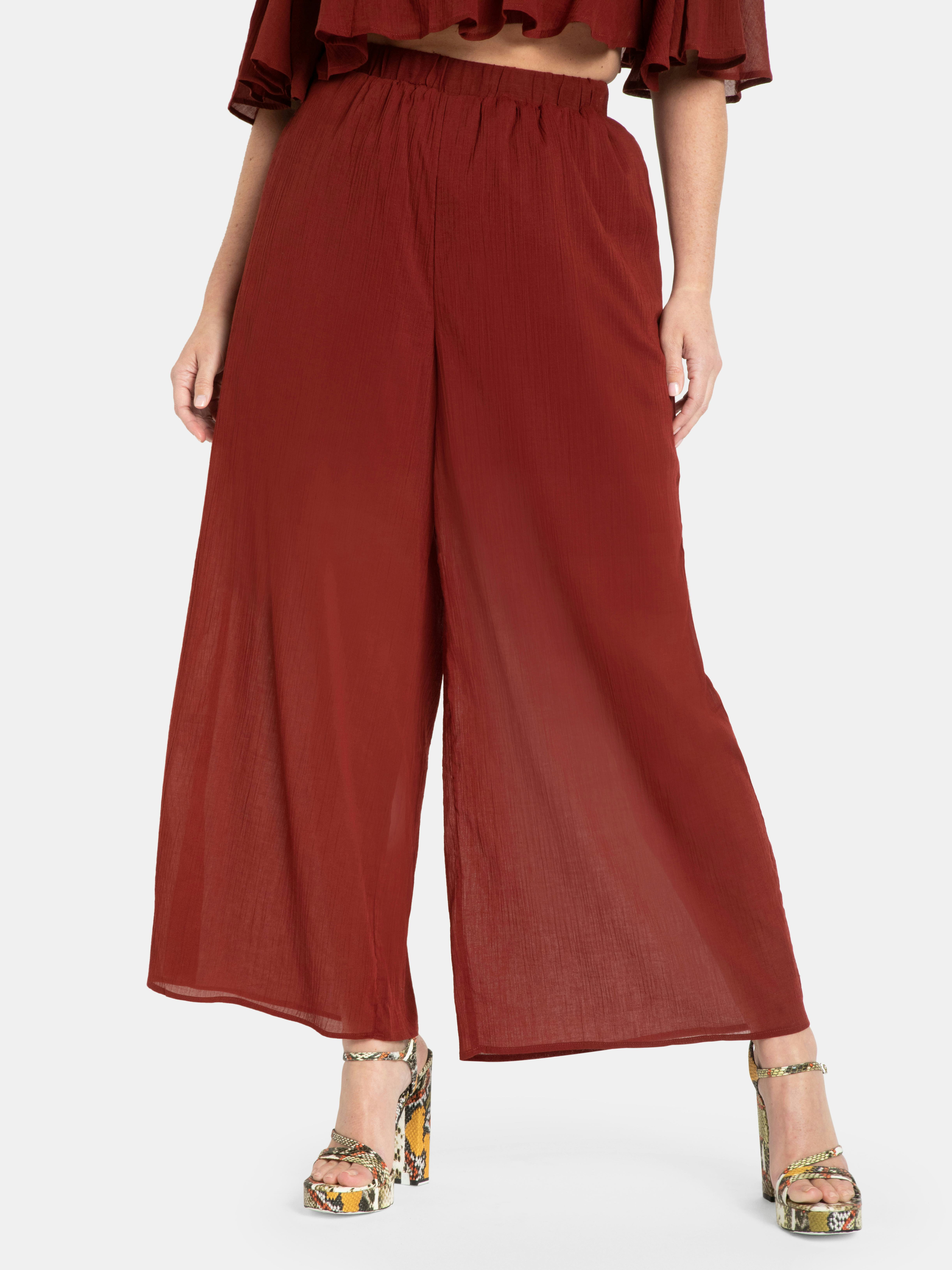 Wide Leg Gauze Pant: image 1