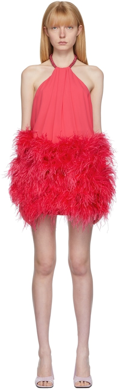 Pink Feather Dress: image 1
