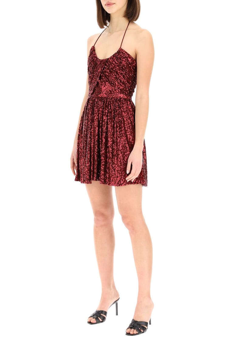 Saint Laurent Sequined Mini Dress: image 1