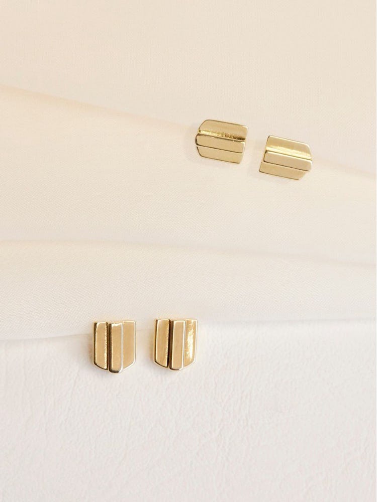 Gold Layered Dome Studs: image 1